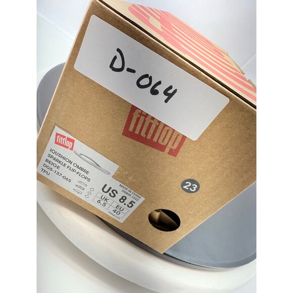 FitFlop iQushion Ombré Sparkle Women 8.5 Flip Flop Sandals Rose Foam DG5-A41-070 - Picture 11 of 11